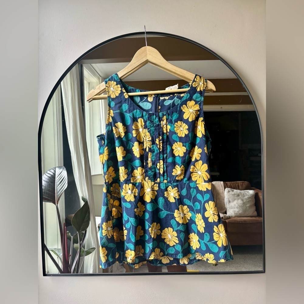 MATA TRADERS | cotton floral tank | size large